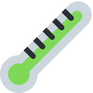 zielony termometr